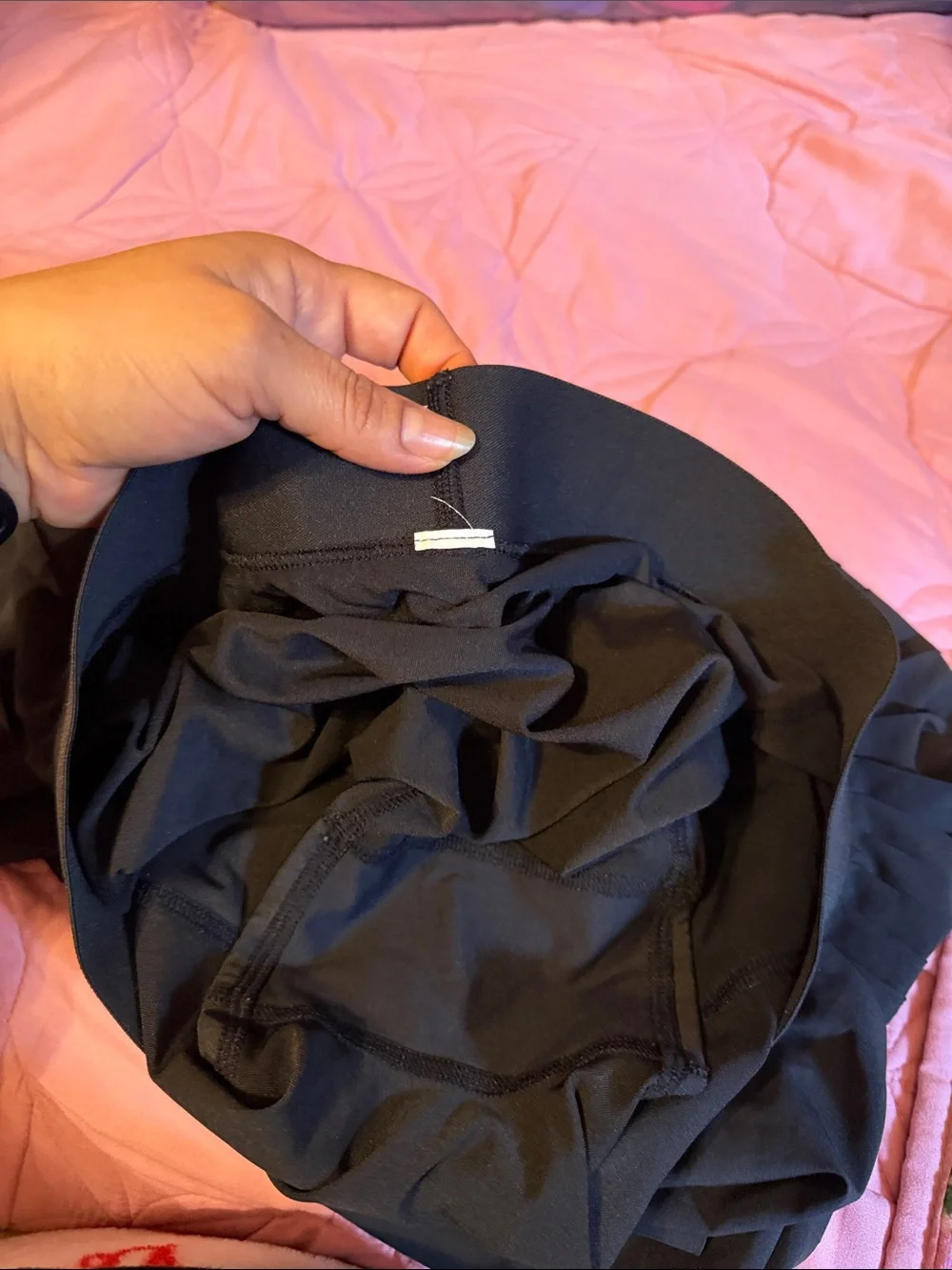 ALO Yoga Black Pleated Athletic Mini Skirt